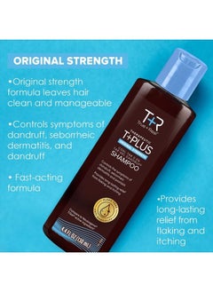 True+Real شامبو ثيرابيوتيك بلس تار جل المضاد للقشرة بقوة أصلية 0.5% قطران الفحم، 16 أونصة سائلة، عبوة من قطعتين  - Image 4
