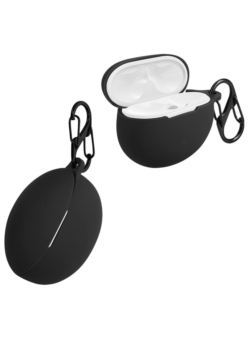 Silicone Protective  Case for Huawei FreeBuds 6i with Keychain Cover (black) - Image 1