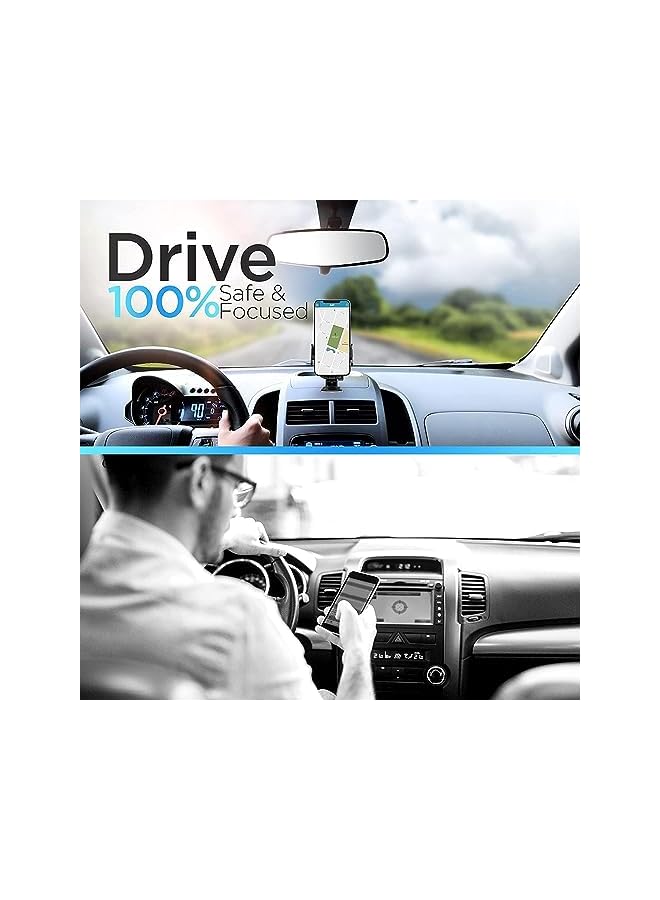 Green Tiger Phone Mount for Car (2 in 1) Dashboard Windshield [Multi-Angle Adjustment Arm] Dash Phone Holder Mount, Car Cell Phone Holder, Hands Free iPhone Stand for Car Fit for All Mobile Phones - Image 3