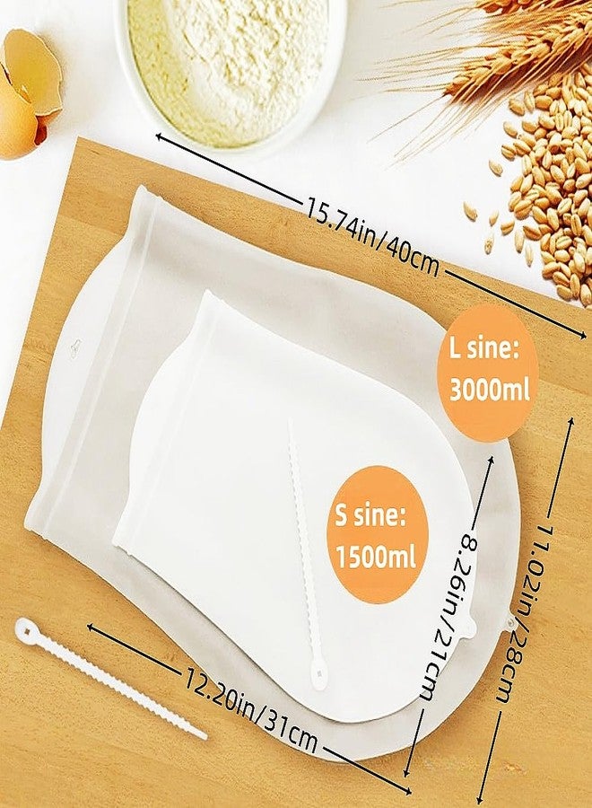 كيس عجين سيليكون سميك صالح للطعام، كيس عجين سيليكون كبير، كيس عجين طازج، كيس أدوات الخبز في المطبخ (النمط 1) - Image 2