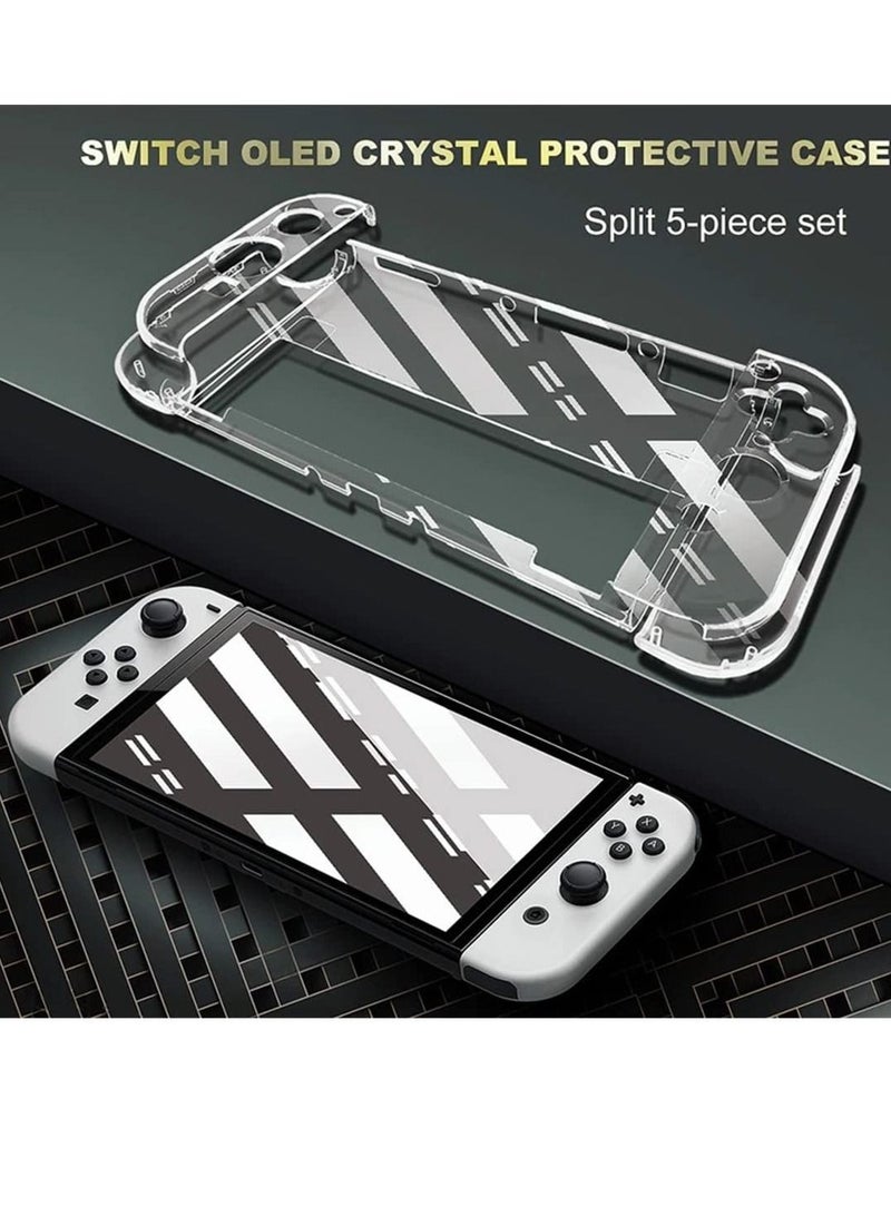 Carrying Case Compatible with Switch OLED Accessories Bundle with Screen Protector Clear Cover for OLED Game Console - Image 5