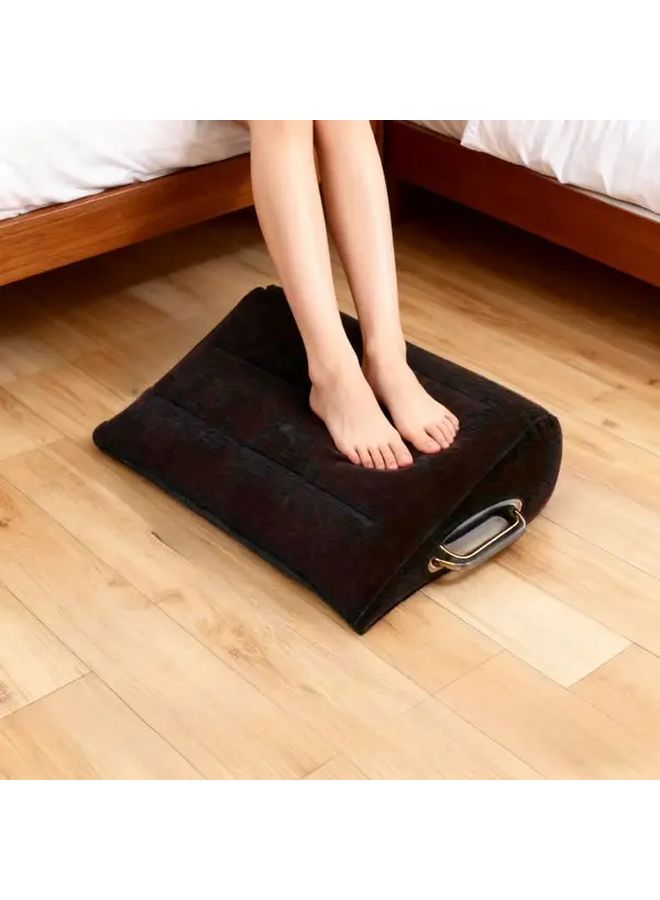Black Portable Inflatable Pillow with Handle for Body and Head Support - Image 2