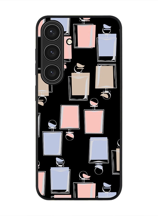 Stylizedd Rugged Black edge case for Samsung Galaxy S24, Slim fit Soft Case Flexible Rubber Edges Anti Drop TPU Gel Thin Cover- Fragrant Perfume - Image 1