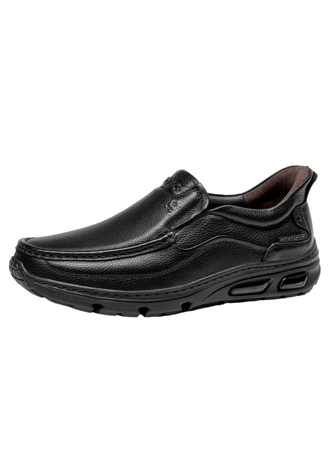 Montagut Slip-on Casual Men's Shoes Spring New High-end Top Layer Cowhide Soft Sole Lightweight Sports Driving Leather Shoes For Men - Image 4
