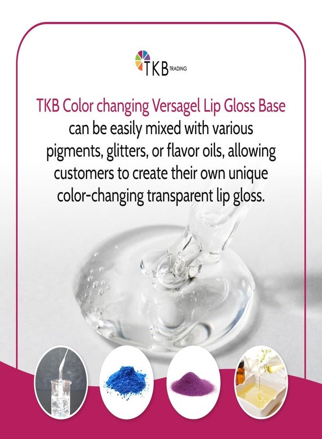 TKB Trading, LLC TKB Color Changing Versagel Lip Gloss Base| Clear to Pink| Vegan, Cruelty-Free, Long-Lasting| DIY Customizable with Pigments, Glitters| Made in USA (8 Ounce (Pack of 1)) - Image 5