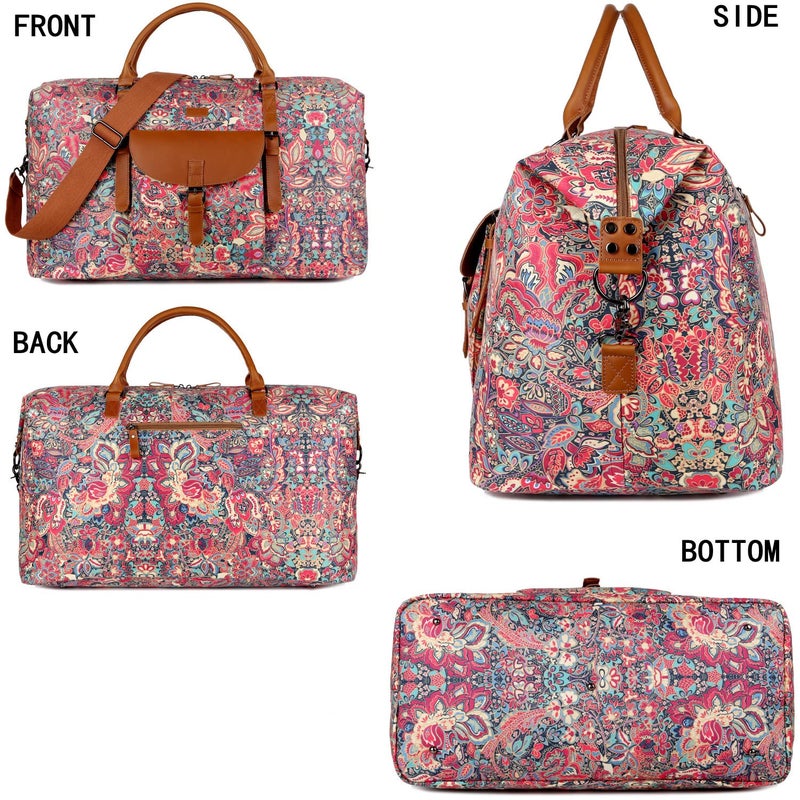 BAOSHA Oversized Pretty Women's Travel Duffel Bag 52L Weekend bag Weekender Overnight Carry on Luggage HB-15 (HS) - Image 2