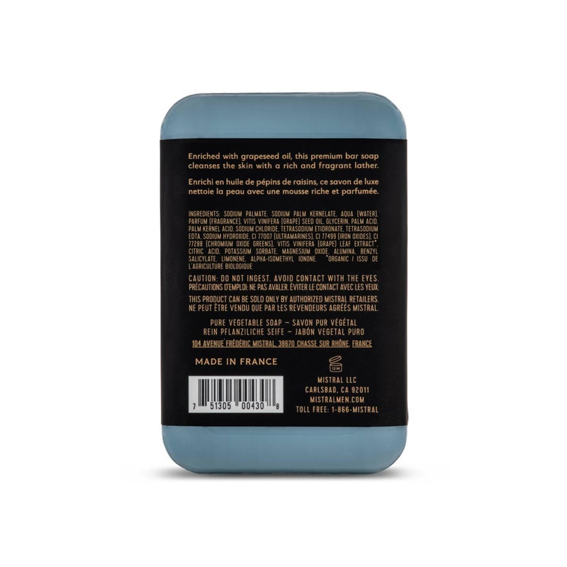 Mistral Cedarwood Marine Luxury Bar Soap for Men | Menâ€™s Natural Soap Bar | Paraben, Phthalates Free | Moisturizing & Triple-Milled Natural Soap for Men - Made in France | Large, 8.8 oz - Image 2