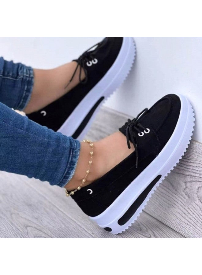 Spring New Daily Casual Low-cut Mid-heel Platform Heel Women's Casual Shoes