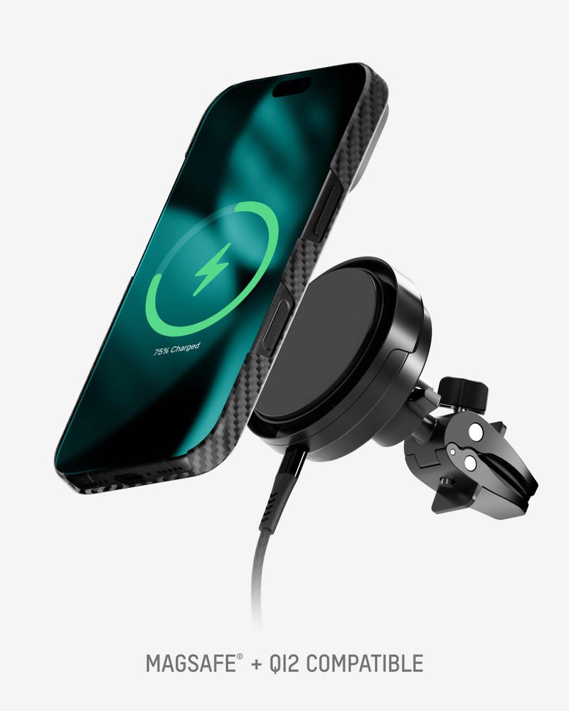 Mous for iPhone 17 Pro Max Case Slim, Compatible with MagSafe - Super Thin - Magnetic Phone Cover Compatible with iPhone 17 Pro Max, Carbon Fibre, Black - Image 5