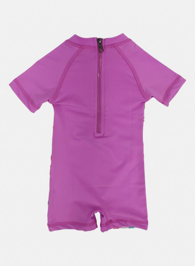 I.Wear I.Wear Girls Swimsuit Overall – Dusty Pink Beach Toys Print - Image 2