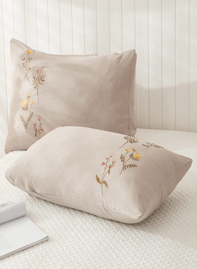 MOVE OVER Taupe Body Pillow Cover - Soft Washed Microfiber - 20x54 - Girls Women Pink Yellow Spring Flower Body Pillow Case Covers - Image 4