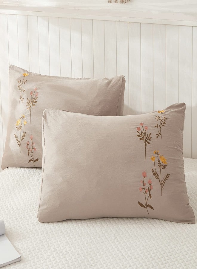 MOVE OVER Taupe Body Pillow Cover - Soft Washed Microfiber - 20x54 - Girls Women Pink Yellow Spring Flower Body Pillow Case Covers - Image 2