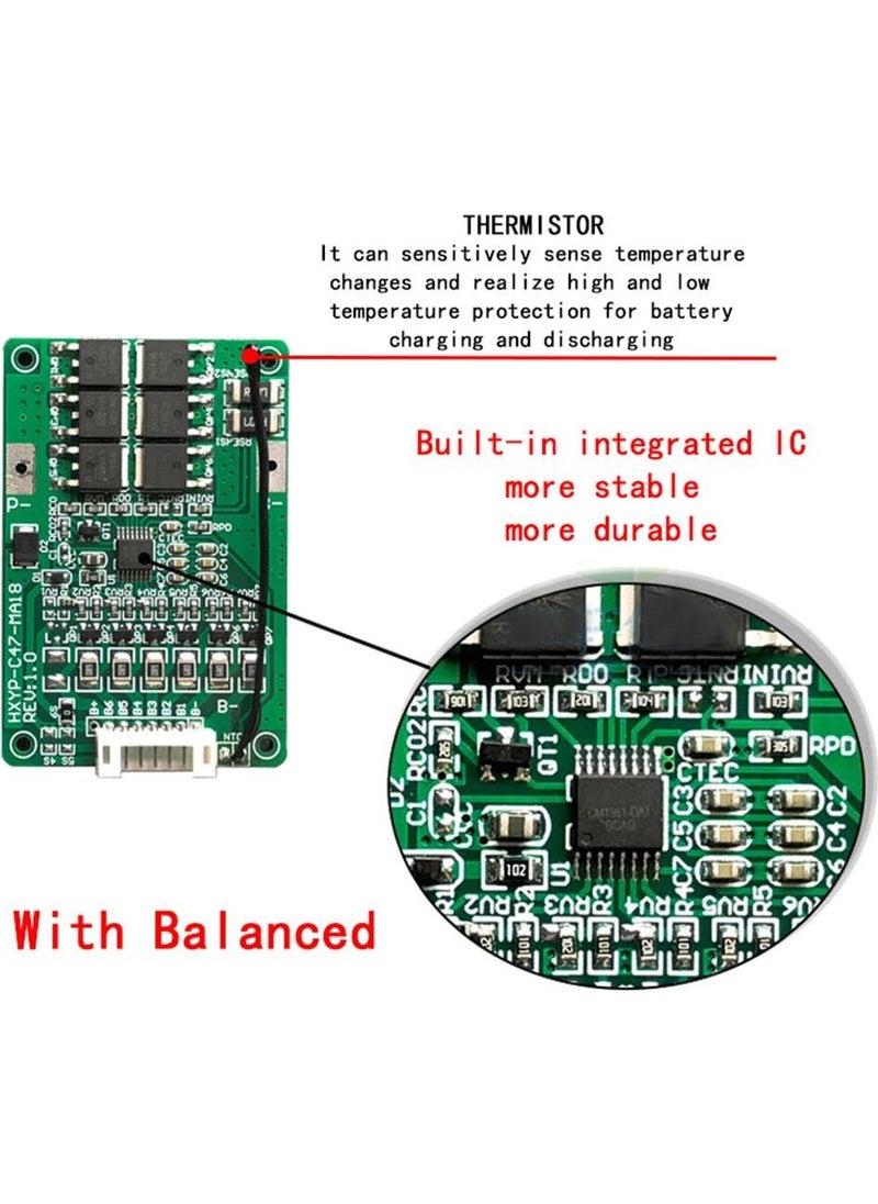 6s 20A Bms 25.2V 18650 Lithium-Lipo Battery Charge Protection Module with Thermistor with Cable Socket