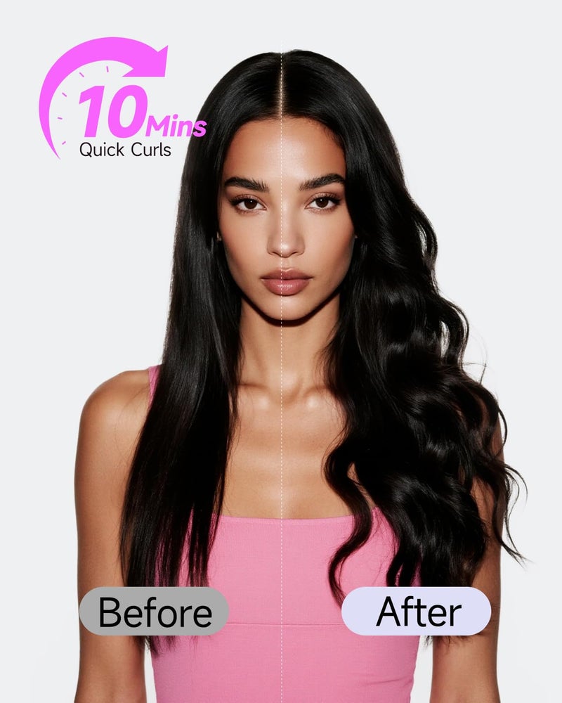 TSUYAGLA Automatic Curling Iron,1 1/4 inch Hair Curler with 3 Temperatures, 10S Fast Heating, 2-Way Rotation, 30 Min Auto Shut-Off, 500 Million Ionic, Anti-Scald-Tangle for Long Hair - Image 2