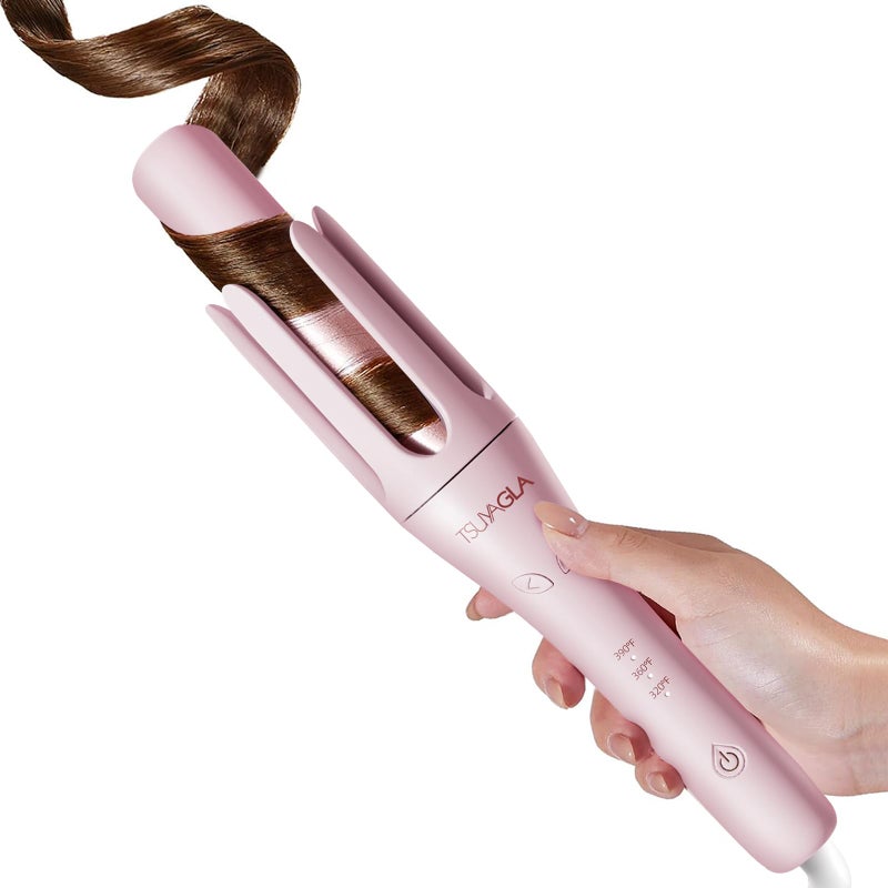 TSUYAGLA Automatic Curling Iron,1 1/4 inch Hair Curler with 3 Temperatures, 10S Fast Heating, 2-Way Rotation, 30 Min Auto Shut-Off, 500 Million Ionic, Anti-Scald-Tangle for Long Hair - Image 1