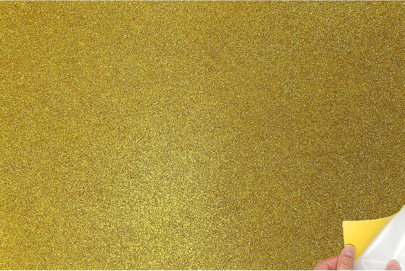 allgala Jumbo Self-Adhesive Glitter EVA Foam Sheets 10 Pack 16x24 inch (40x60cm) Paper Sheets- Gold Color-for Arts Crafts Projects, Classrooms, DIY Projects, Back to School Suppliers, Art Class - Image 1