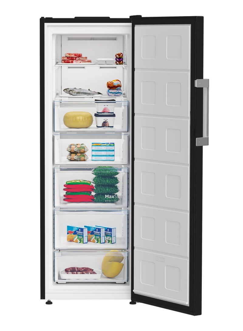 Beko Upright Deep Freezer 220 L Digital 6 Drawers - 270 L 230 W B3RFNE274B Black - Image 2