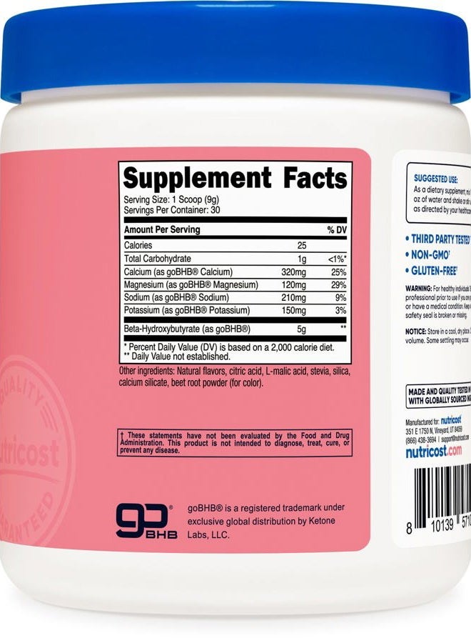 Nutricost خليط مشروبات ملح BHB (30 حصة، بنكهة ليمون الفراولة) (5 جرام BHB لكل حصة) - 0 جرام سكر إجمالي، منتج نباتي - Image 5