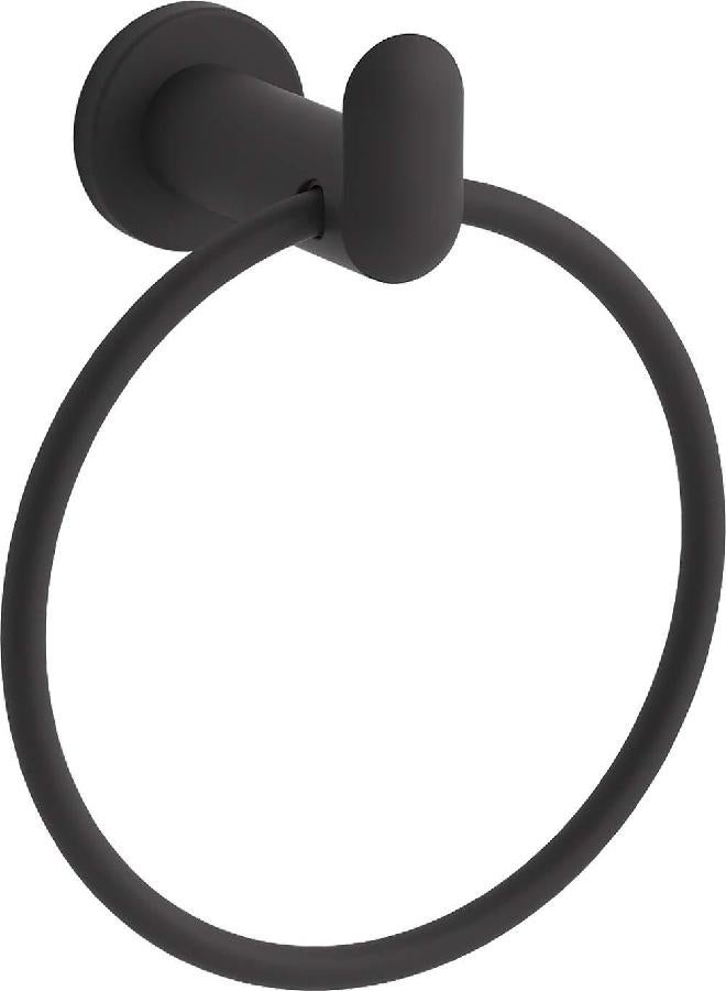 Kohler KOHLER K-97898-BL Kumin-Towel Ring, Matte Black  - Image 1
