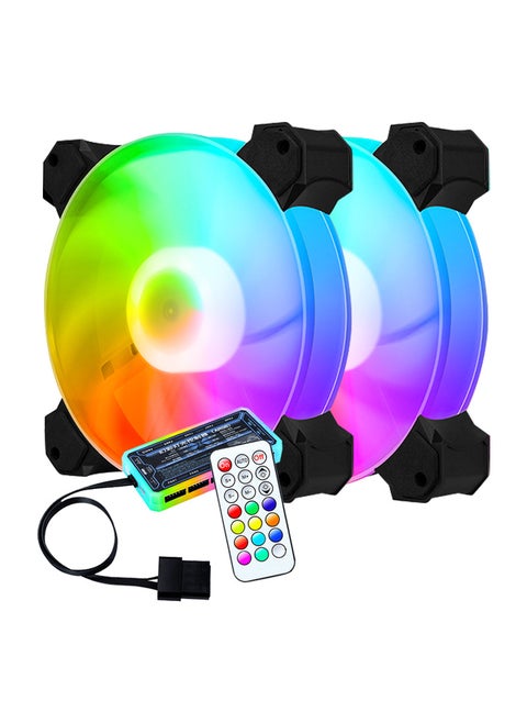 12CM RGB Arc Cooling Fan with Dynamic Light Effects 1 arc RGB fan 1 set of standard controller