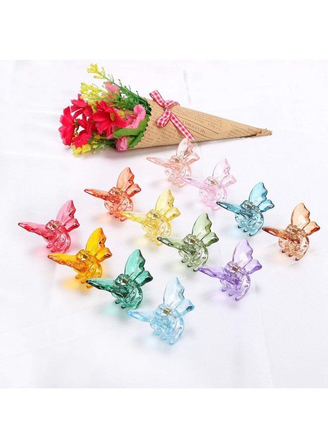 NAISIER Hair Claw Clips Jaw Clips 1.8 Inch 24 Pieces Girls Clear Butterfly Hair Clips Beautiful Butterfly Hair Clips Hair Accessories For Girls And Women.(Small Sized24 Pack)  - Image 4