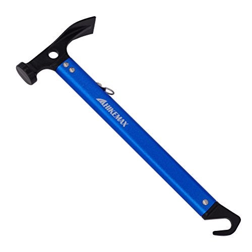 Hikemax Lightweight Outdoor Camping Hammer Aluminum Tent Hammer with Tent Stake Remover, 13-Ounce - Image 1
