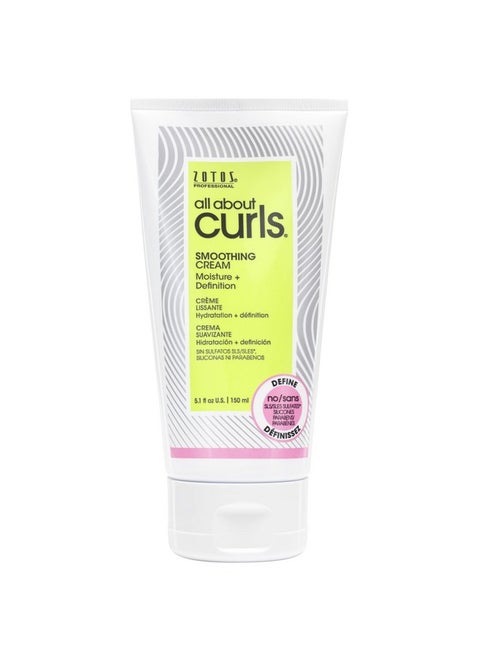 ALL ABOUT CURLS Smoothing Cream | Controllable Definition | Define, Moisturize, De-Frizz | All Curly Hair Types | Vegan & Cruelty Free | Sulfate Free | 5.1 Fl Oz