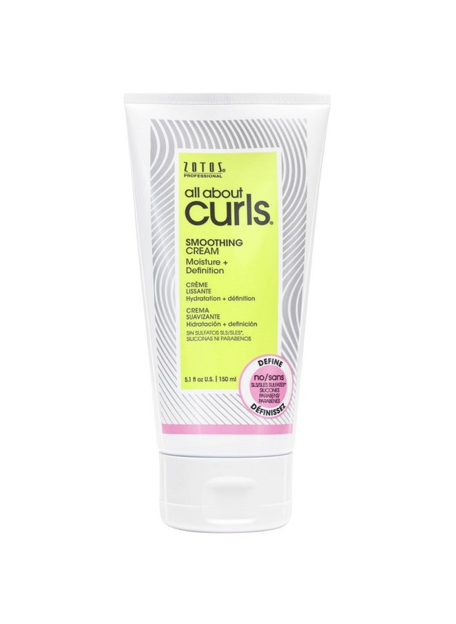 ALL ABOUT CURLS - ALL ABOUT CURLS Smoothing Cream | Controllable Definition | Define, Moisturize, De-Frizz | All Curly Hair Types | Vegan & Cruelty Free | Sulfate Free | 5.1 Fl Oz - Image 1