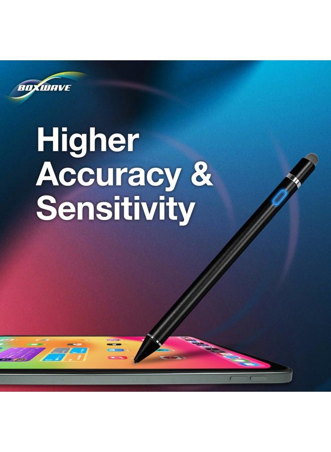 BoxWave Stylus Pen, Universal AccuPoint Active Stylus with Ultra Fine Tip for Smartphones and Tablets - Jet Black - Image 2