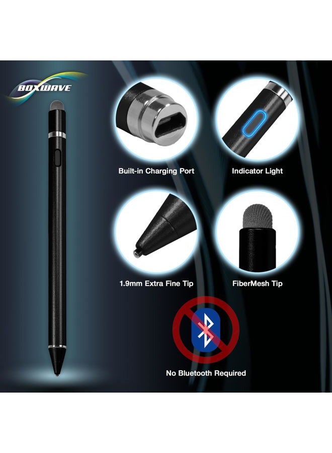 BoxWave Stylus Pen, Universal AccuPoint Active Stylus with Ultra Fine Tip for Smartphones and Tablets - Jet Black - Image 3