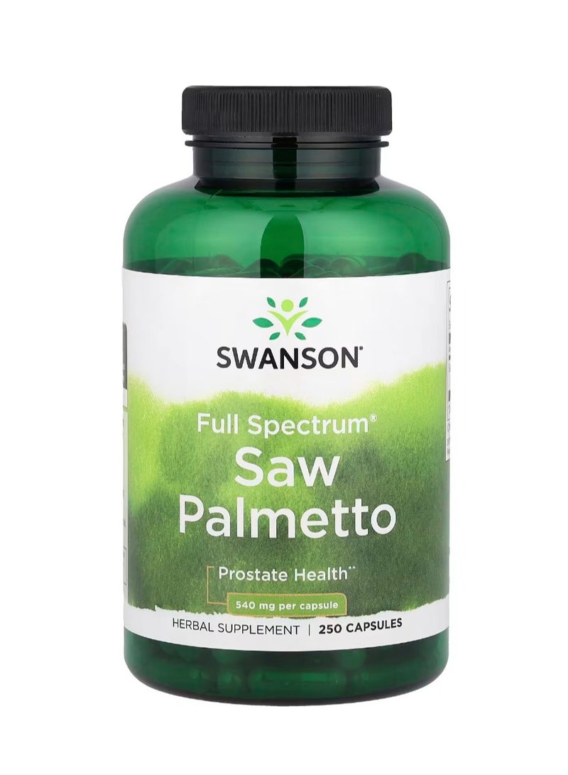 SWANSON Full Spectrum Saw Palmetto 540 mg 250 Capsules - Image 1