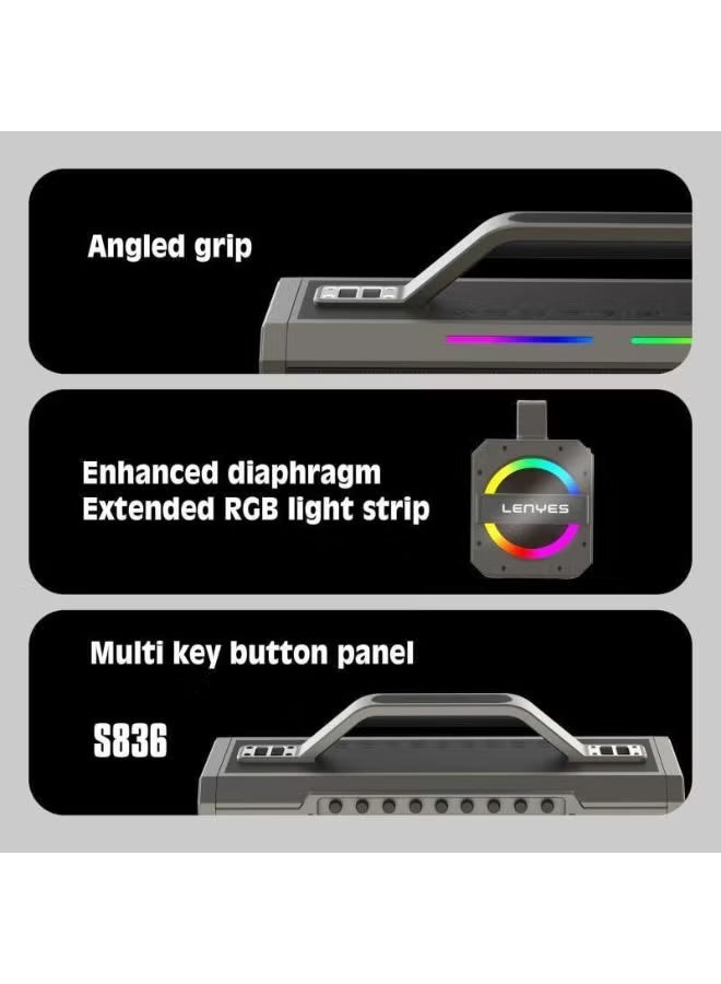 Lenyes S836 Party Speaker – TWS Dual Connect, 300W Power, RGB Lighting & Ultra-Large 40,000mAh Battery - Image 4