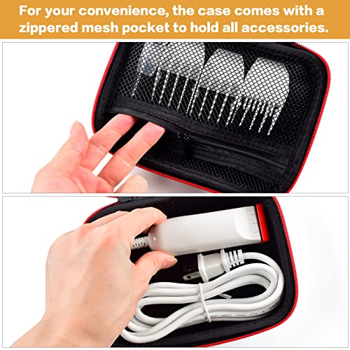 ALLPRIMO Case Compatible with Wahl Professional Peanut Classic Clipper Trimmer #8685 8655 8655-200 8633 8081 8035. Hair Clipper Organizer Holder for Attachment Comb, Oil,Blade Guard(Box Only)-Black - Image 4