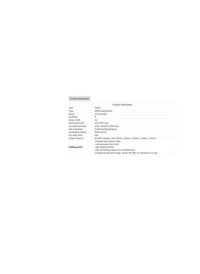 Comix F6301 LAMINATOR MACHINE A3 Size - Image 3