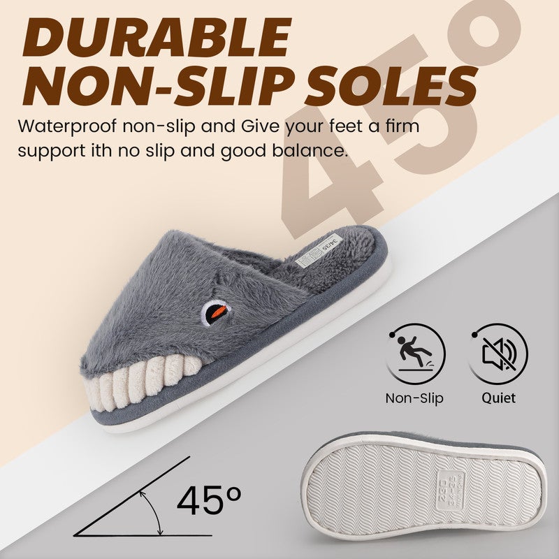 Lucky Kids Cartoon Slippers for Kids, Funny Animal House Shoes with Non-Slip Sole, Cozy Plush Indoor Comfort Footwear for Boys and Girls - Image 4