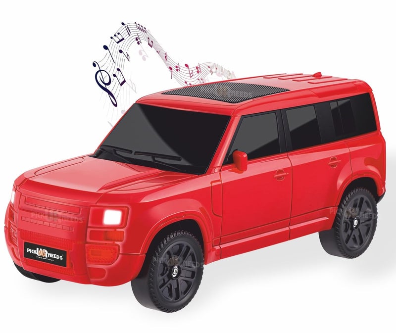 Pick Ur Needs Portable 10W Car Shape Bluetooth Wireless Speaker with Deep Bass 1200mAh Battery Support FM Radio, USB, TF Card, TWS Stylish SUV Design (Red) - Image 1