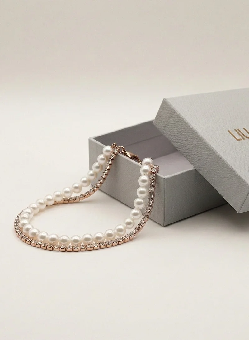 Liu Jo  Liu Jo Duo Rosegold Bracelet for Women | Best Price UAE