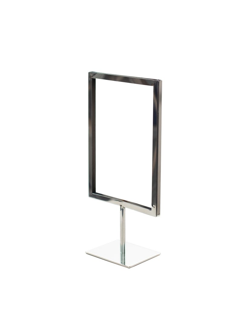 Board Holder In A4 size Stainless Steel Sign Frames for Countertop Use, Top Loading Poster Board - Image 3