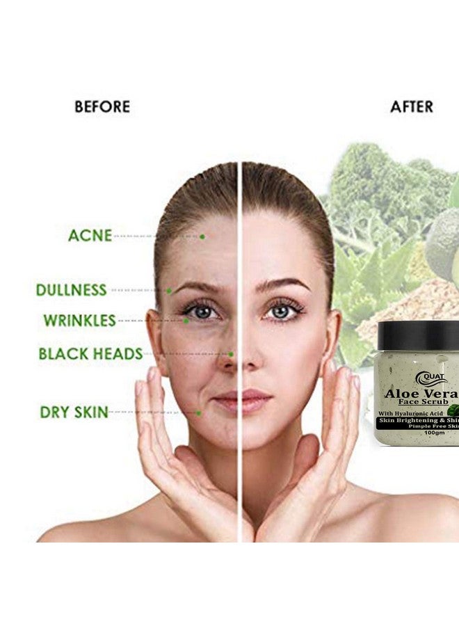 كوات مقشر الوجه بالصبار الطبيعي 100% للحصول على بشرة متوهجة للنساء والرجال (الألوفيرا) - Image 4