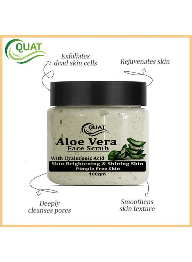 كوات مقشر الوجه بالصبار الطبيعي 100% للحصول على بشرة متوهجة للنساء والرجال (الألوفيرا) - Image 3