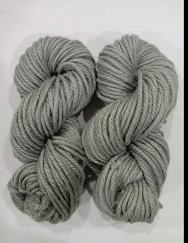 NTGS GANGA Knitting Yarn Thick Chunky Wool, 300 gm - Light Grey - Image 5