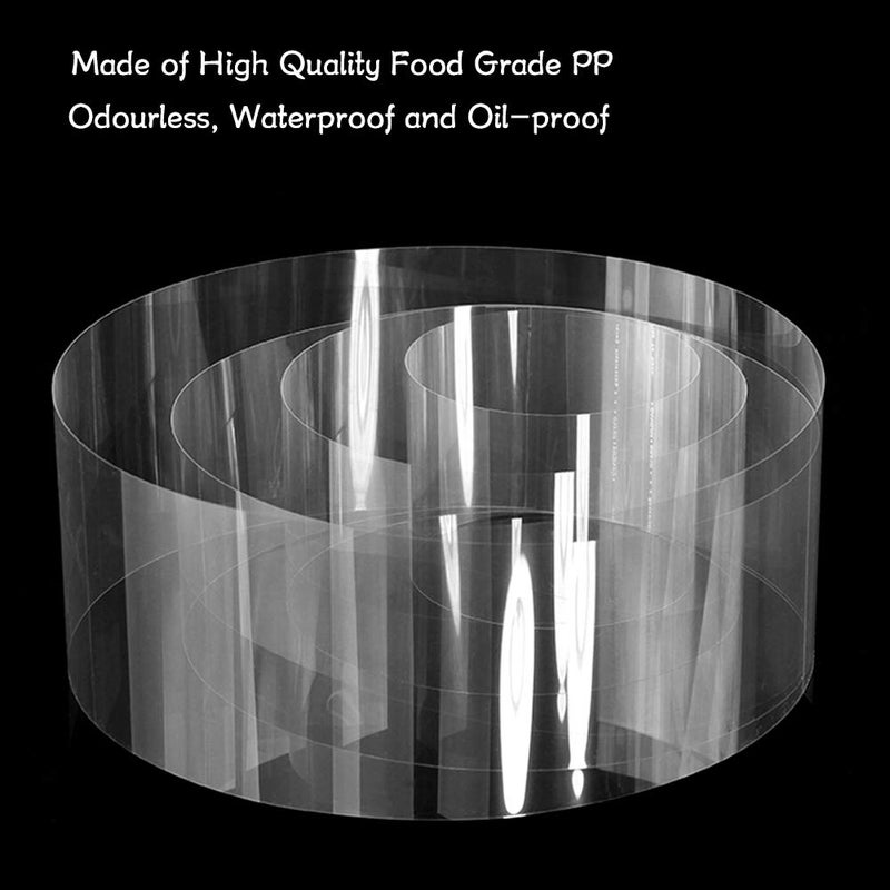 YQL Cake Collar 6 Inch,Acetate Cake Collar Roll DIY Acetate Sheet Baking Transparent Mousse Cake Sheets Surrounding Edge Clear Cake Strips for Baking Decorate Shaker Cards Making(6x394Inch) - Image 4