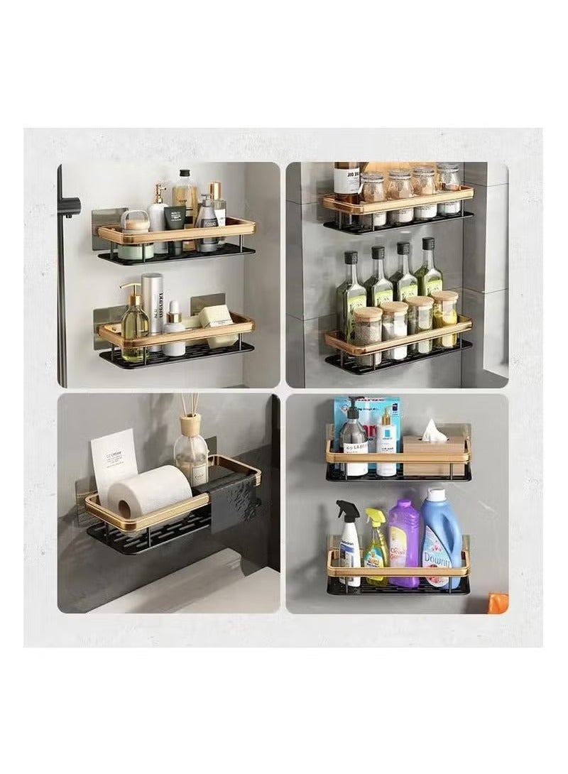 Beauenty Shower Caddy Shelf, Stainless Steel Self Adhesive No Drilling, Bathroom Shower Rack, Wall Mounted Organizer with Rustproof Basket, Toilet and Kitchen Storage - Image 5