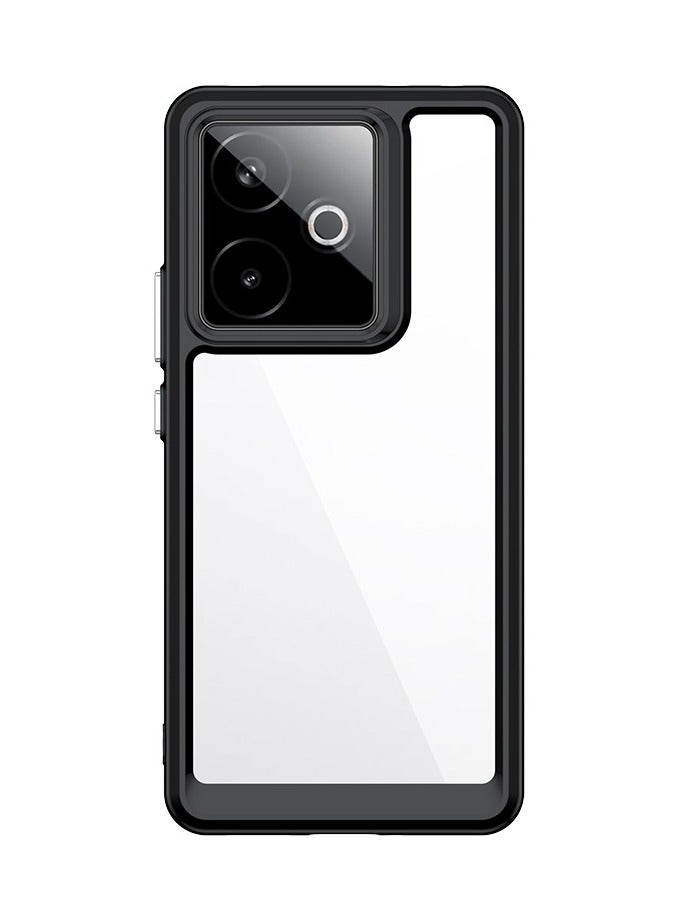 general Cover for Realme GT 7T 5G, Case with Soft TPU Silicone Frame and Clear Hard Back Panel, Shockproof Case - Image 1