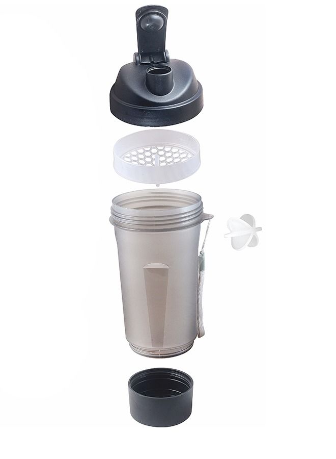 Other Manufacturer Protein Shaker Water Bottle 600ml with Mesh Net and Plastic Ball.  - Image 2