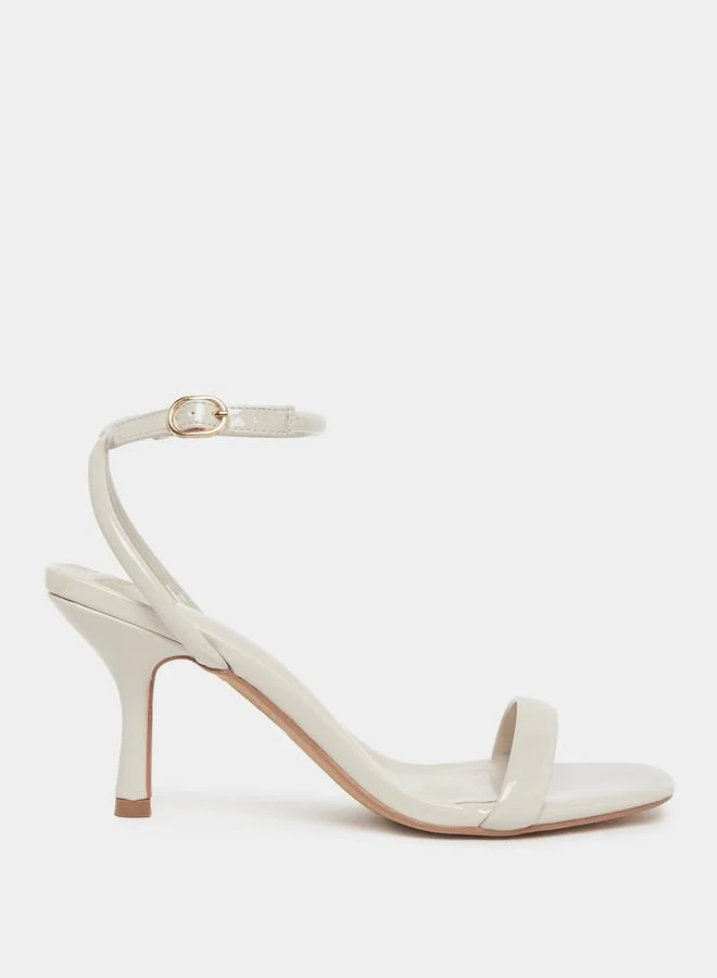 ستايلي Styli Plain Ankle Strap Stiletto Heel Sandals
