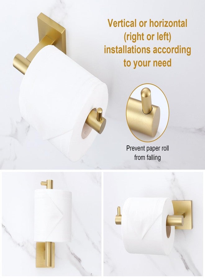 soaez Brushed Gold Toilet Paper Holder Towel Bar Set, 5 Pieces Bathroom Hardware Accessories Set, 23.6 Inch Stainless Steel Towel Racks for Bathroom Wall Mounted - Image 4