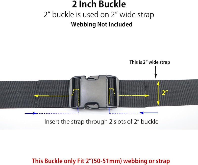Baitoo Quick Side Release Buckle, Heavy Duty Plastic Snap Buckle Clip Clasp Fasteners for Backpack Strap - Image 5