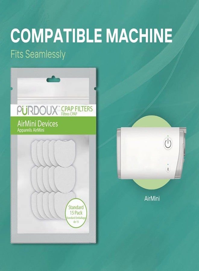PURDOUX CPAP Filters for ResMed AirMini Devices (15 Pack) - CPAP Accessories, CPAP Replacement Supplies, ResMed CPAP Supplies for CPAP Machines - Image 2