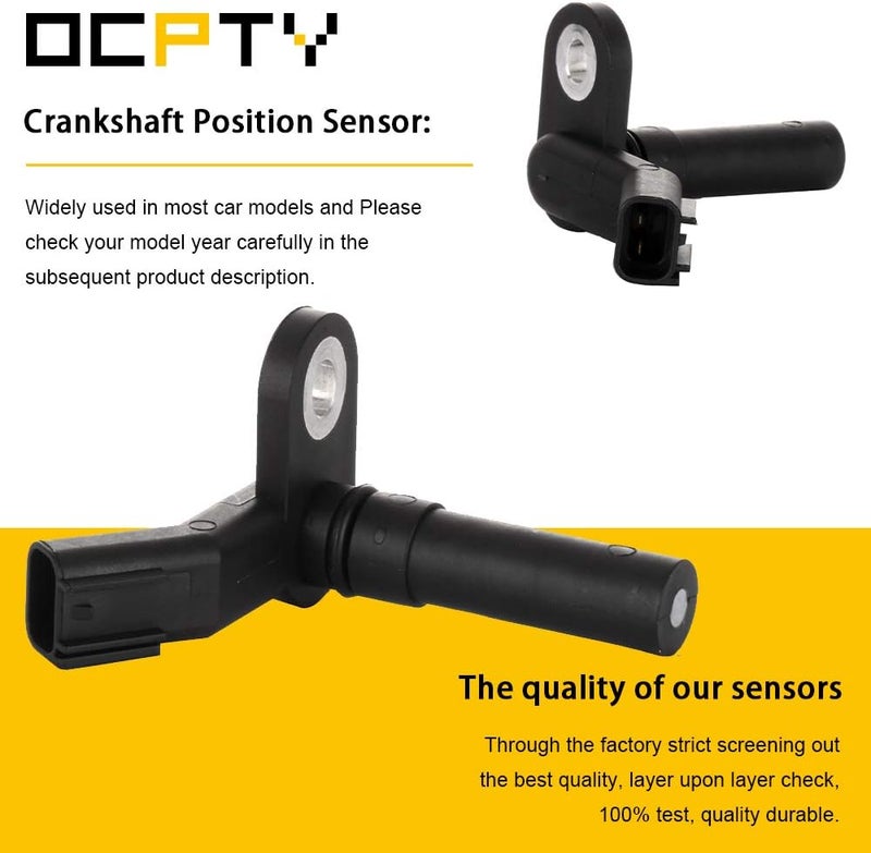 OCPTY Engine Crankshaft Position Sensor Fits for Ford Crown Victoria 1999-2011, E-150 E-250 2003-2014, E-350 Econoline 1997-2008, E-450 Super Duty 2003-2016 - Replaces 1W7E6C315AA, 1W1Z6C315AB, PC319 - Image 2